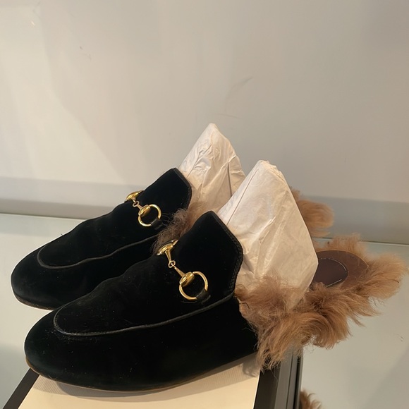 Gucci princetown black velvet mules - Picture 5 of 5